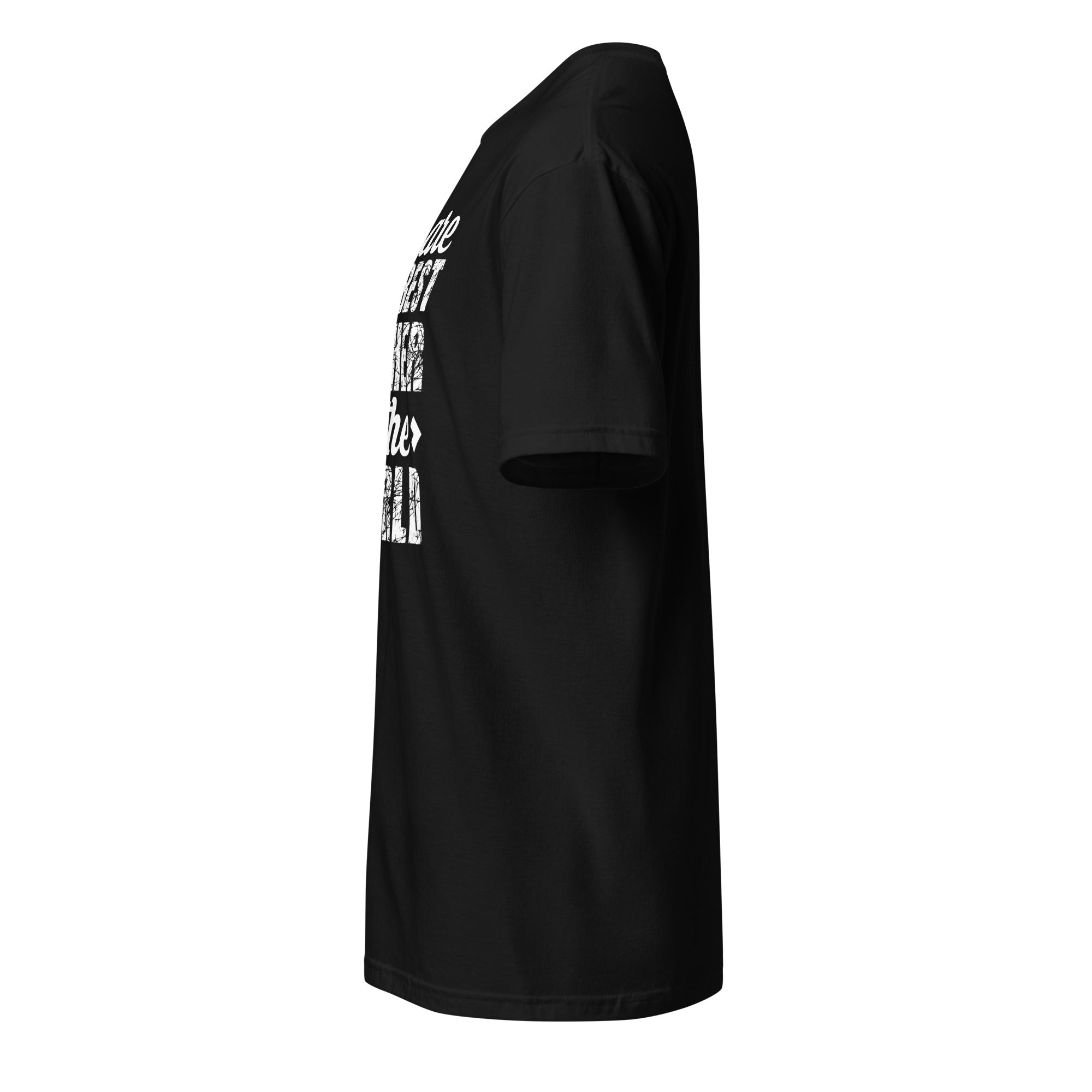 Black t-shirt left side