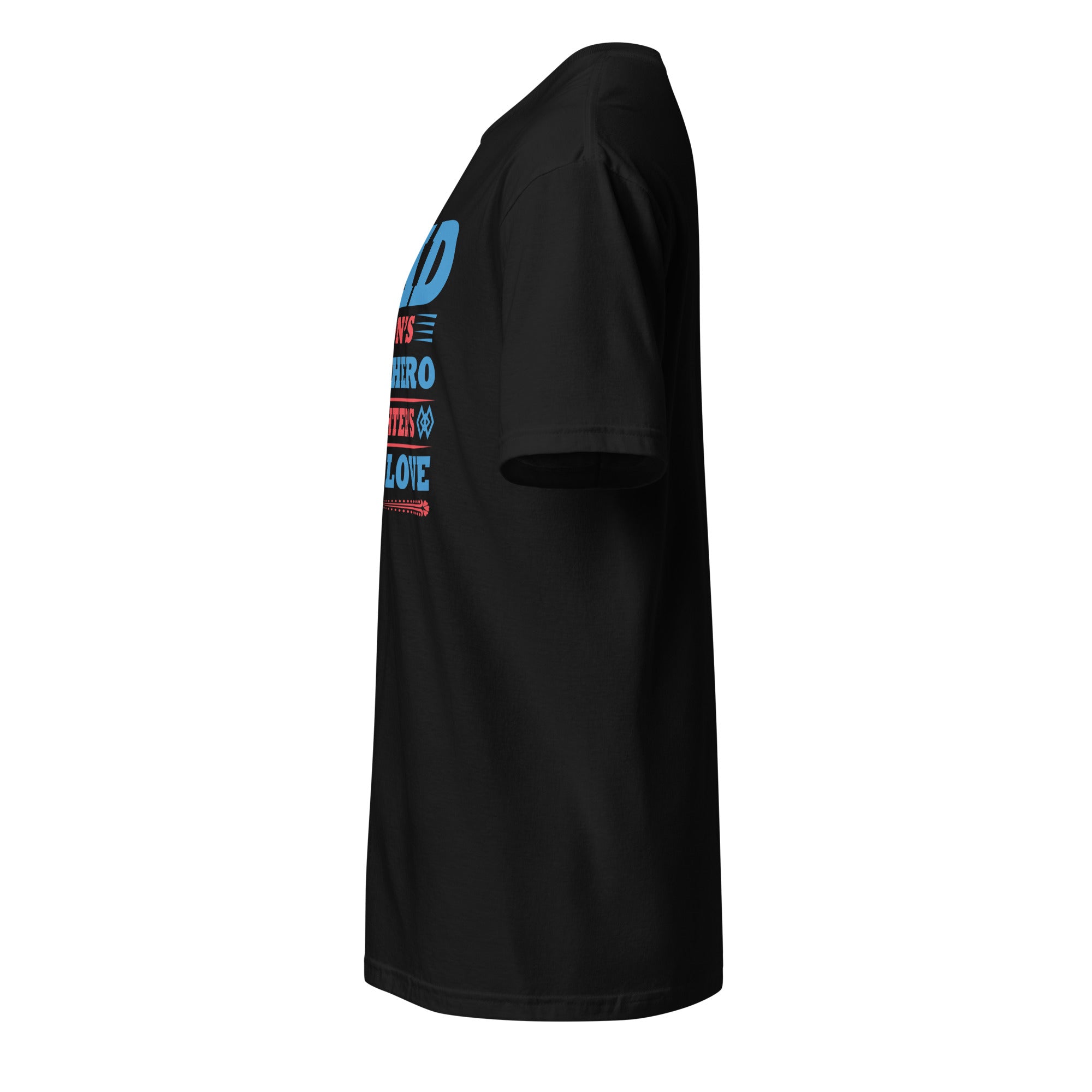 Black t-shirt left side