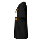 Left view of a black t-shirt