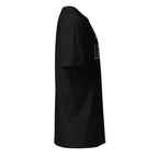 Black t-shirt right side on a white background