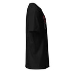 Black t-shirt right side on a white background