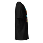Plain Black t-shirt right side on a white background