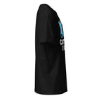 Black t-shirt right side against a white background