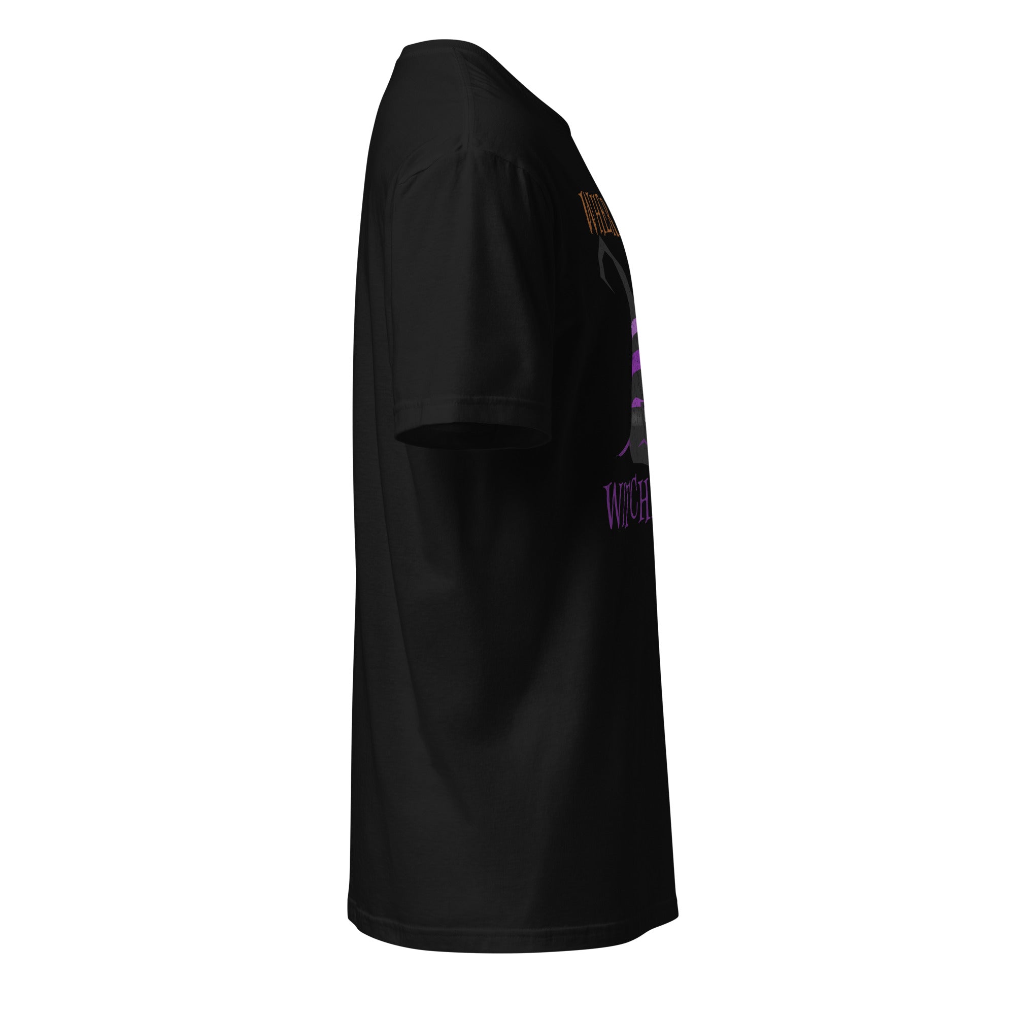 Right view of a black t-shirt
