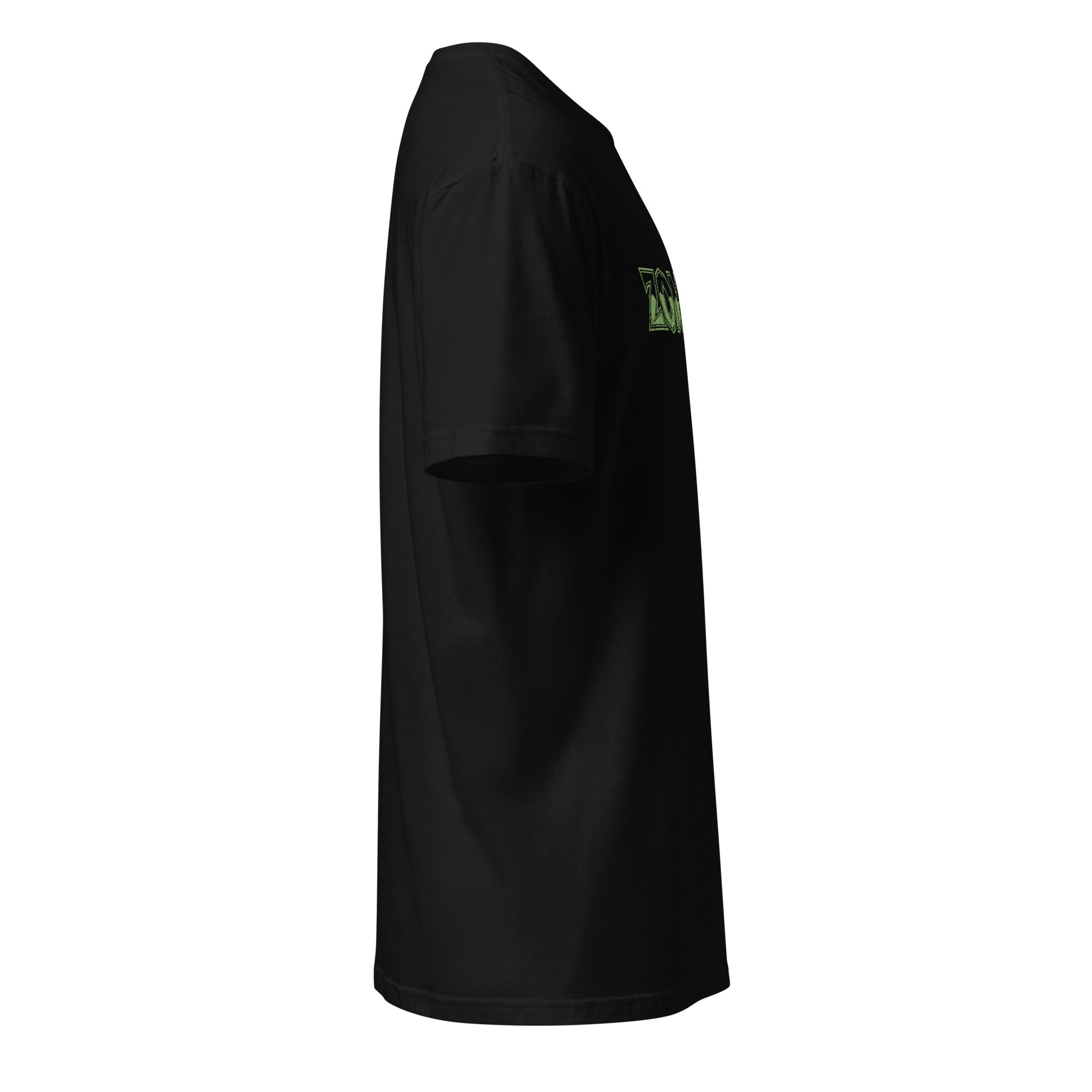 Right view of a black t-shirt
