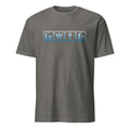Dark Grey T-shirt with Lawyer text as a element on a white background
