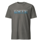 Dark Grey T-shirt with Lawyer text as a element on a white background
