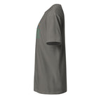 Dark Gray t-shirt left side on a white background