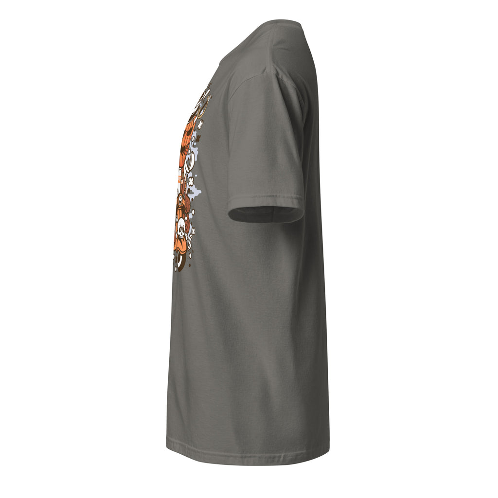 Plain Charcoal t-shirt left side on a white background
