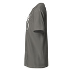 Gray t-shirt left side on a white background