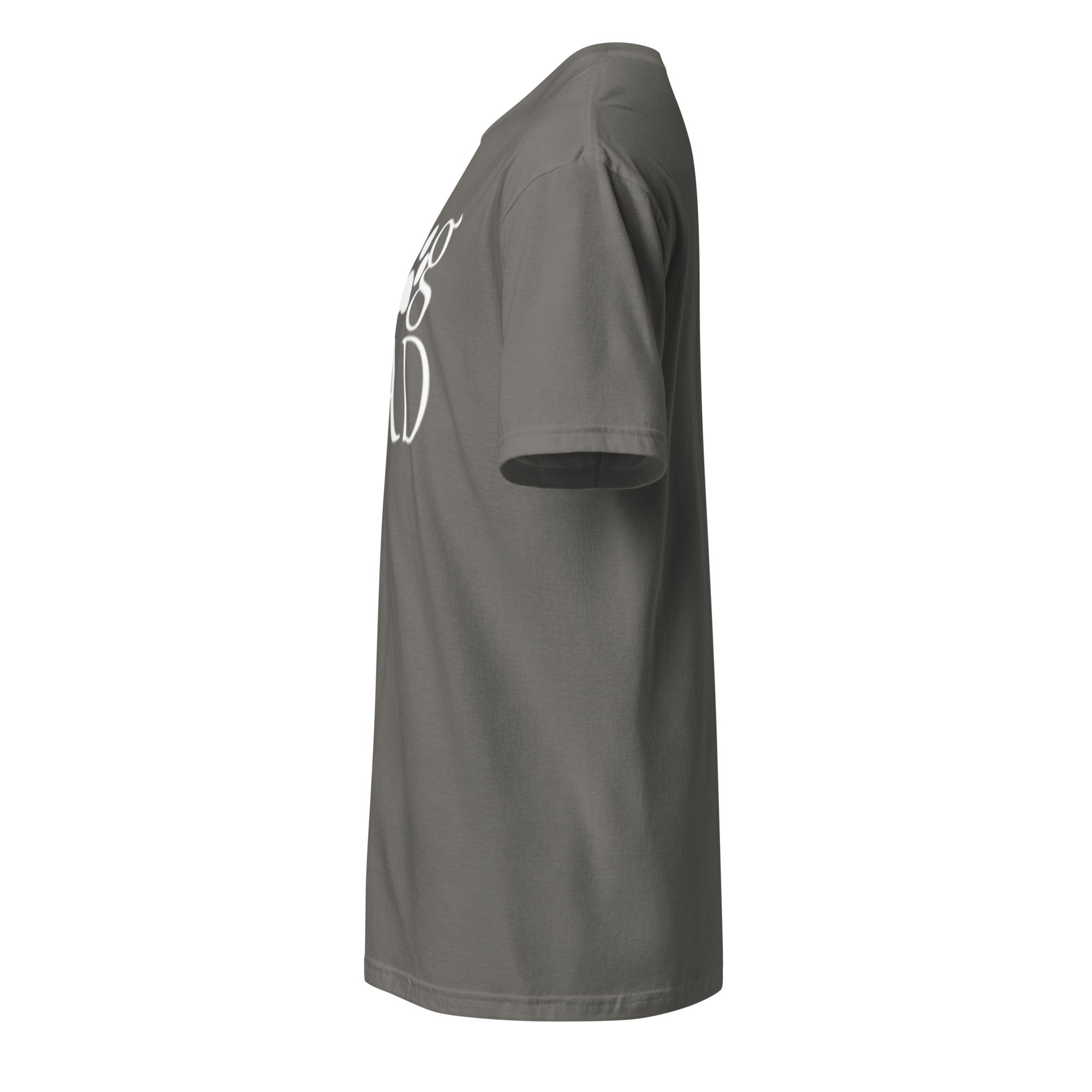 Gray t-shirt left side on a white background