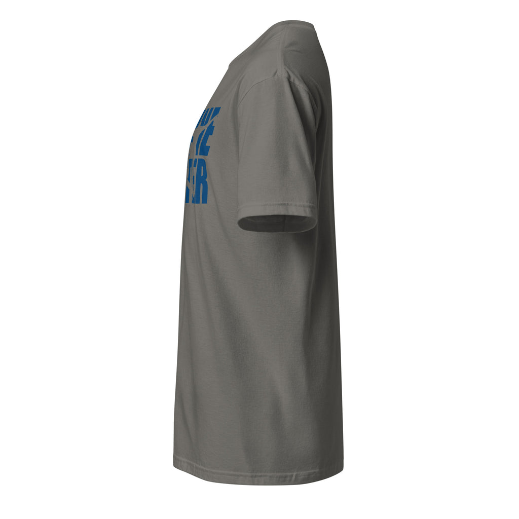 gray t-shirt left side