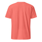 Plain Coral t-shirt back on a white background