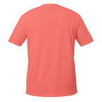 Coral t-shirt on a white background