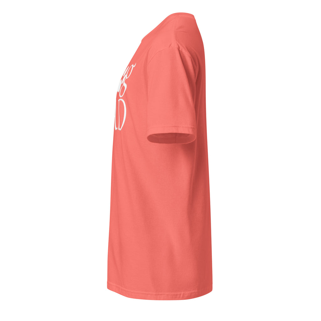 Coral t-shirt left side