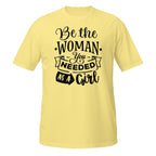 Yellow t-shirt with motivational quote on a white background