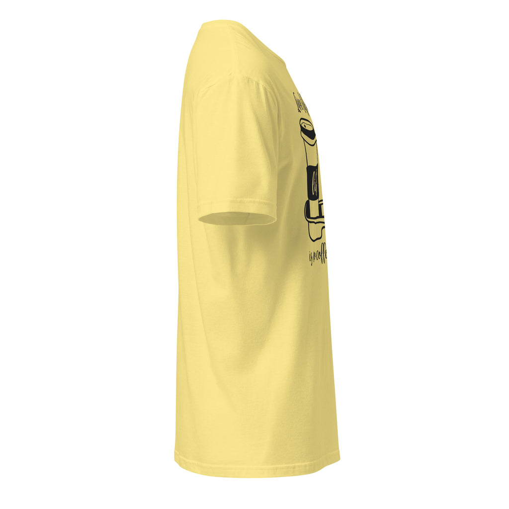 Plain cornsilk t-shirt right side on a white background
