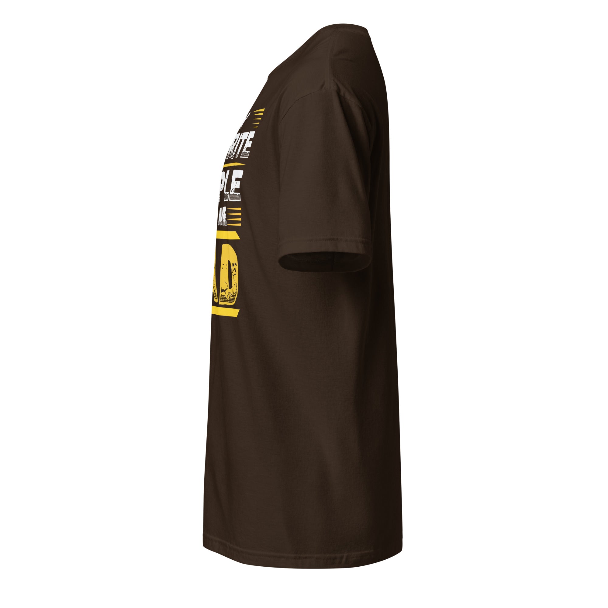 Brown t-shirt left side