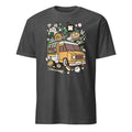 Dark Heather Grey t-shirt with a colorful graphic of a food truck on a white background