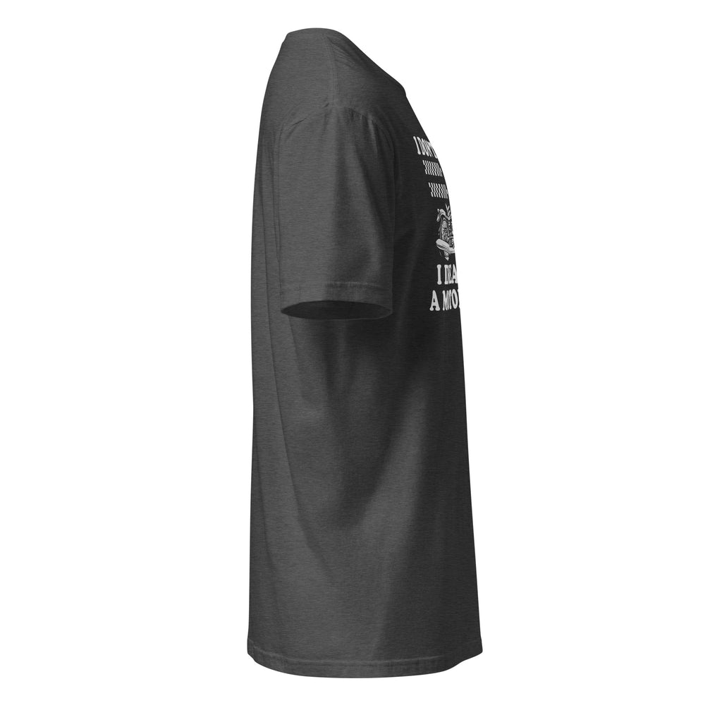 Plain dark gray t-shirt right side on a white background
