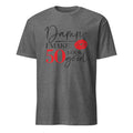 Graphite Heather t-shirt with humorous "Damn I Make 50 Look Good" text design on a white background