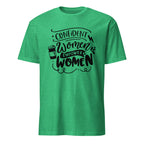 Green t-shirt with motivational quote on a white background