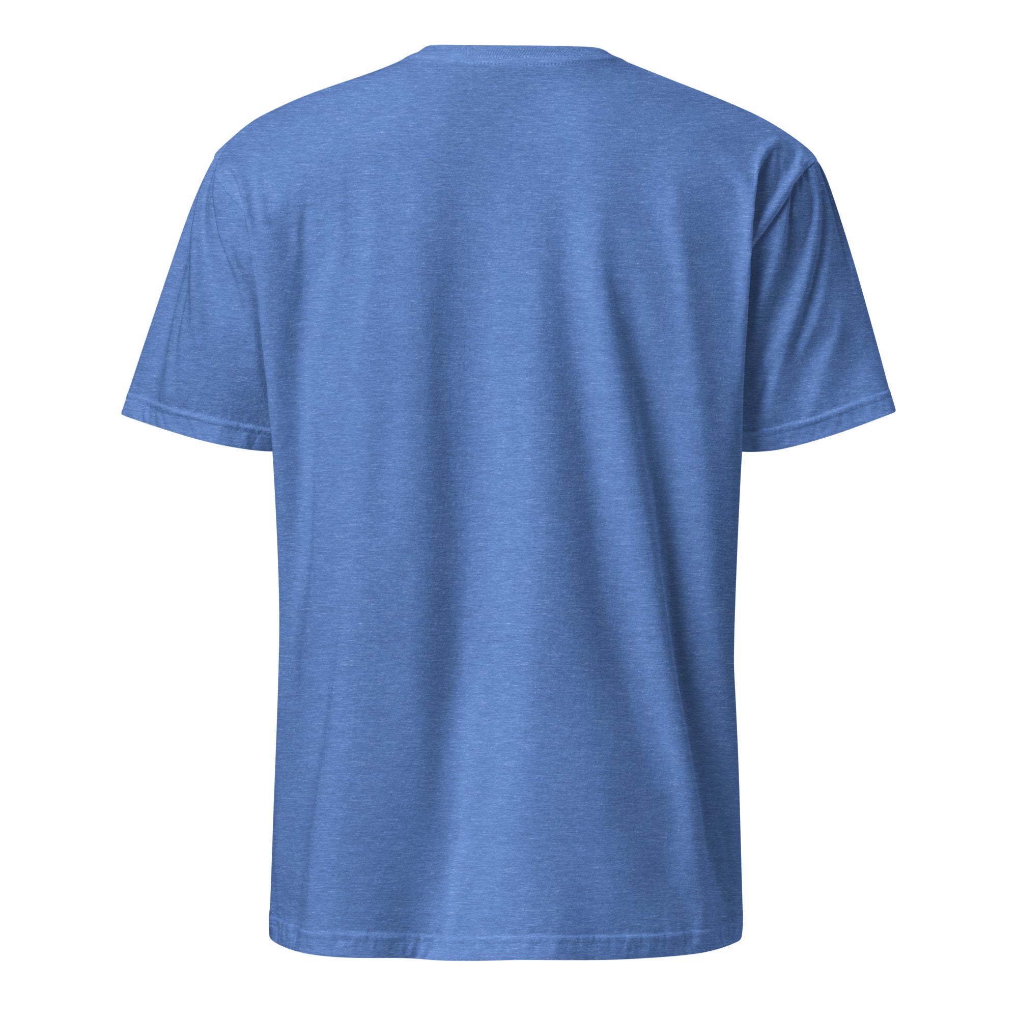 Blue t-shirt back on a white background