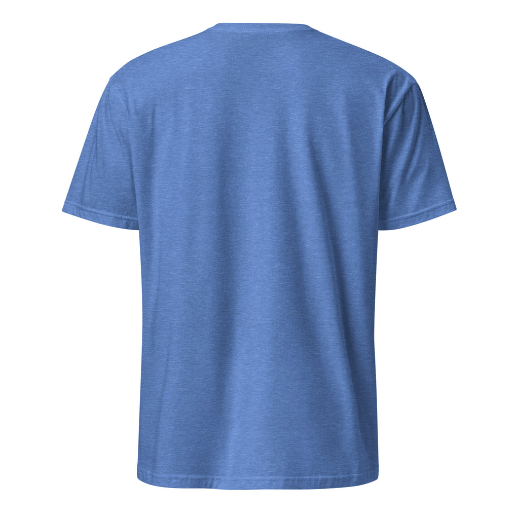 Blue t-shirt back on a white background