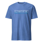 Blue t-shirt with Lawyer text as an element on a white background