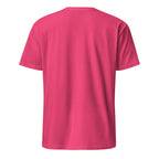 Pink t-shirt back on a white background