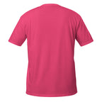 Pink t-shirt back on a white background