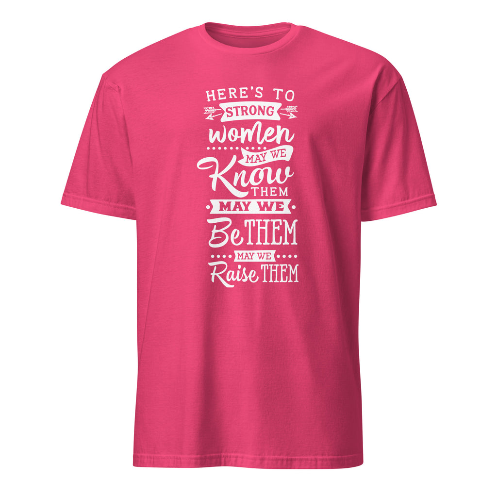 Pink t-shirt with motivational quote on a white background