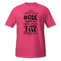 Pink t-shirt with motivational quote in black text on a white background