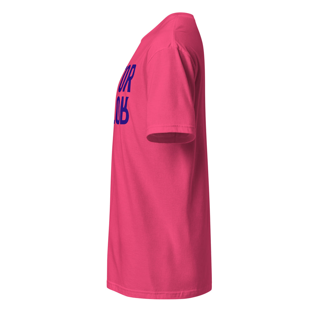 Pink t-shirt left side