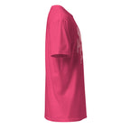 Pink t-shirt right side on a white background