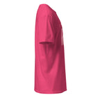 Pink t-shirt right side on a white background