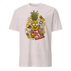 Ice Grey t-shirt with a colorful pineapple graphic design on a white background
