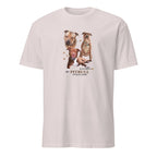 Light Grey t-shirt with Pitbull dog illustration and If It's Not A Pitbull It's Just A Dog T-shirt on a white background