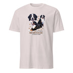 Light Grey t-shirt with Bernese dog illustration and If It's Not A Bernese It's Just A Dog T-shirt on a white background