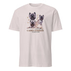 Light Grey t-shirt with Cairn Terrier dog illustration and If It's Not A Cairn Terrier It's Just A Dog T-shirt on a white background