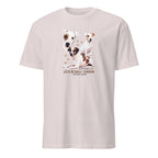 Light Grey t-shirt with Jack Russell Terrier dog illustration and If It's Not A Jack Russell Terrier It's Just A Dog T-shirt on a white background