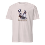 Light Grey t-shirt with Miniature Schnauzer graphic and If It's Not A Miniature Schnauzer It's Just A Dog text on a white 