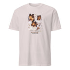 Light Grey t-shirt with Collie graphic and If It's Not A Collie It's Just A Dog text on a white background