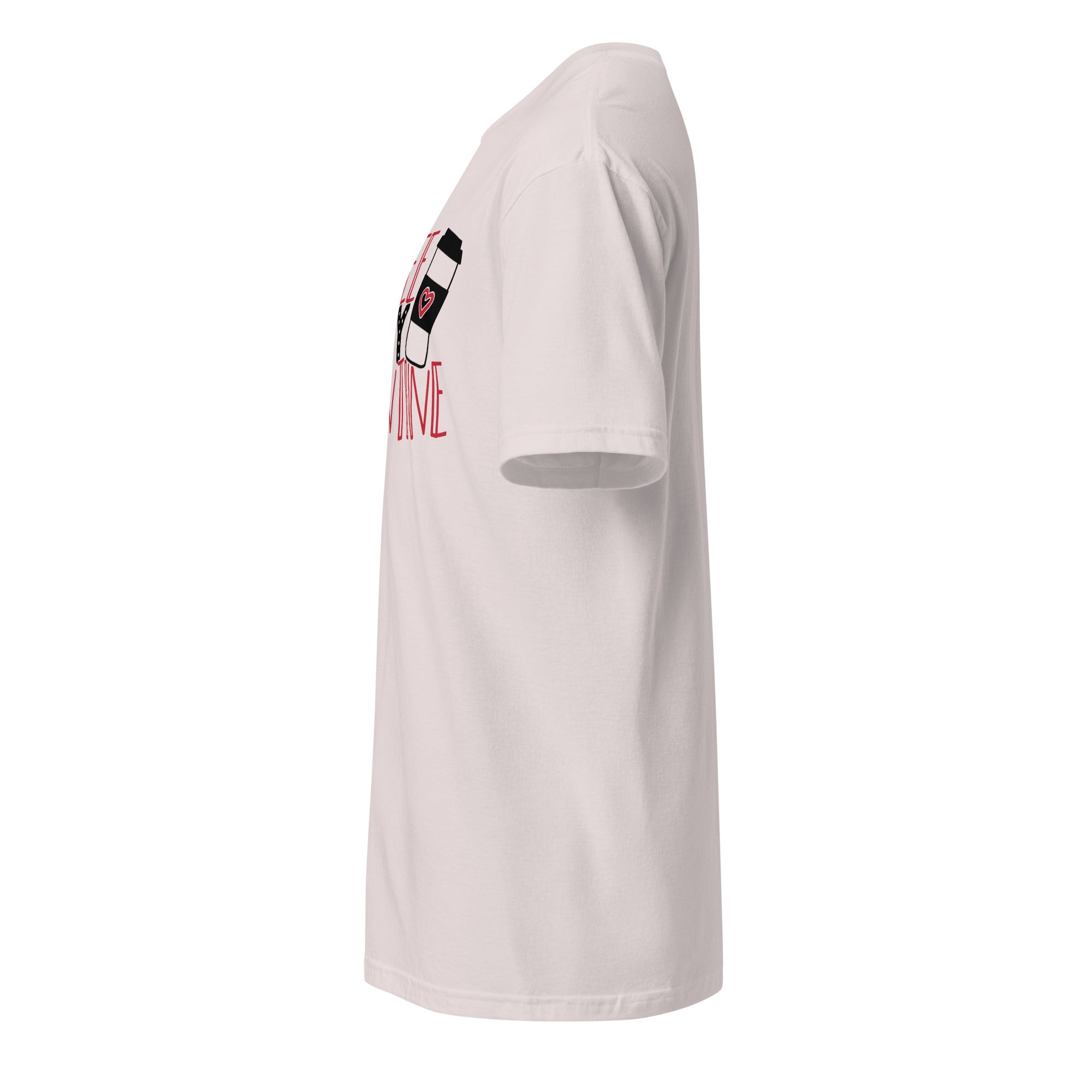 Plain Ice Grey t-shirt left side on a white background