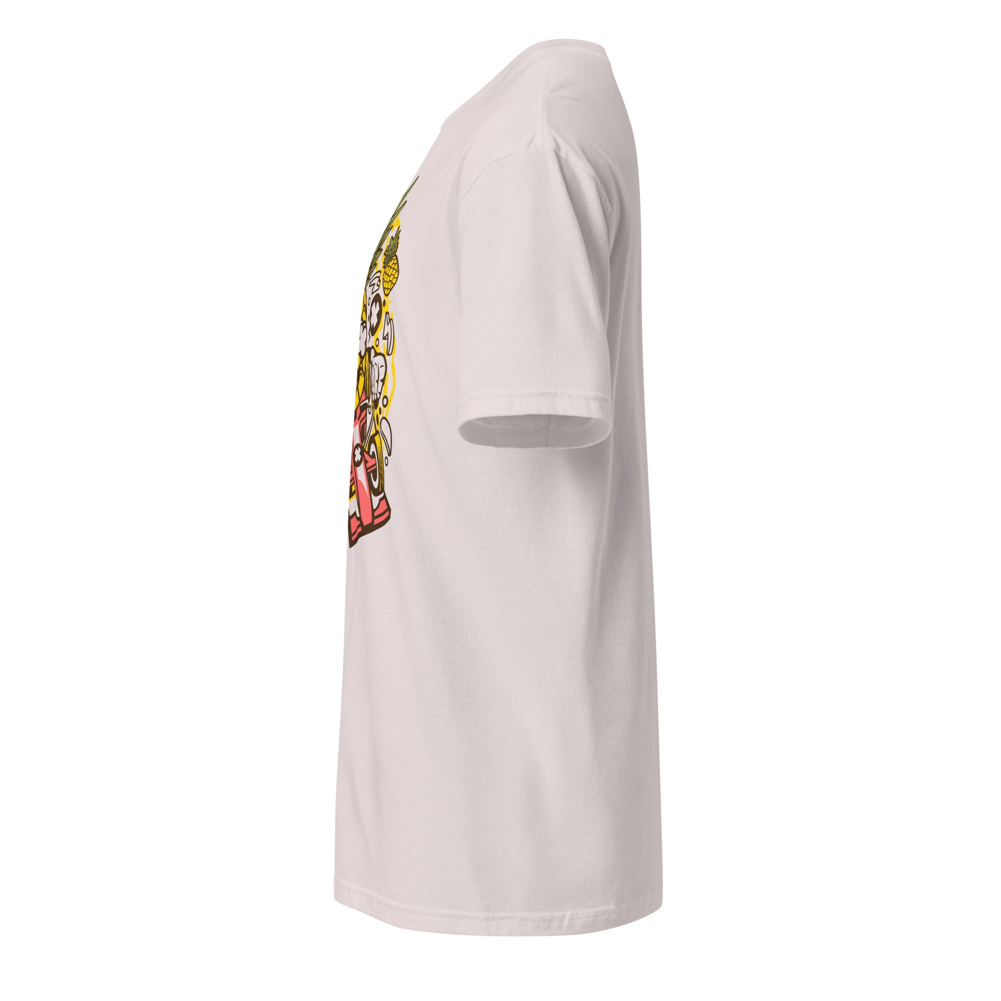 Plain Ice Grey t-shirt left side on a white background