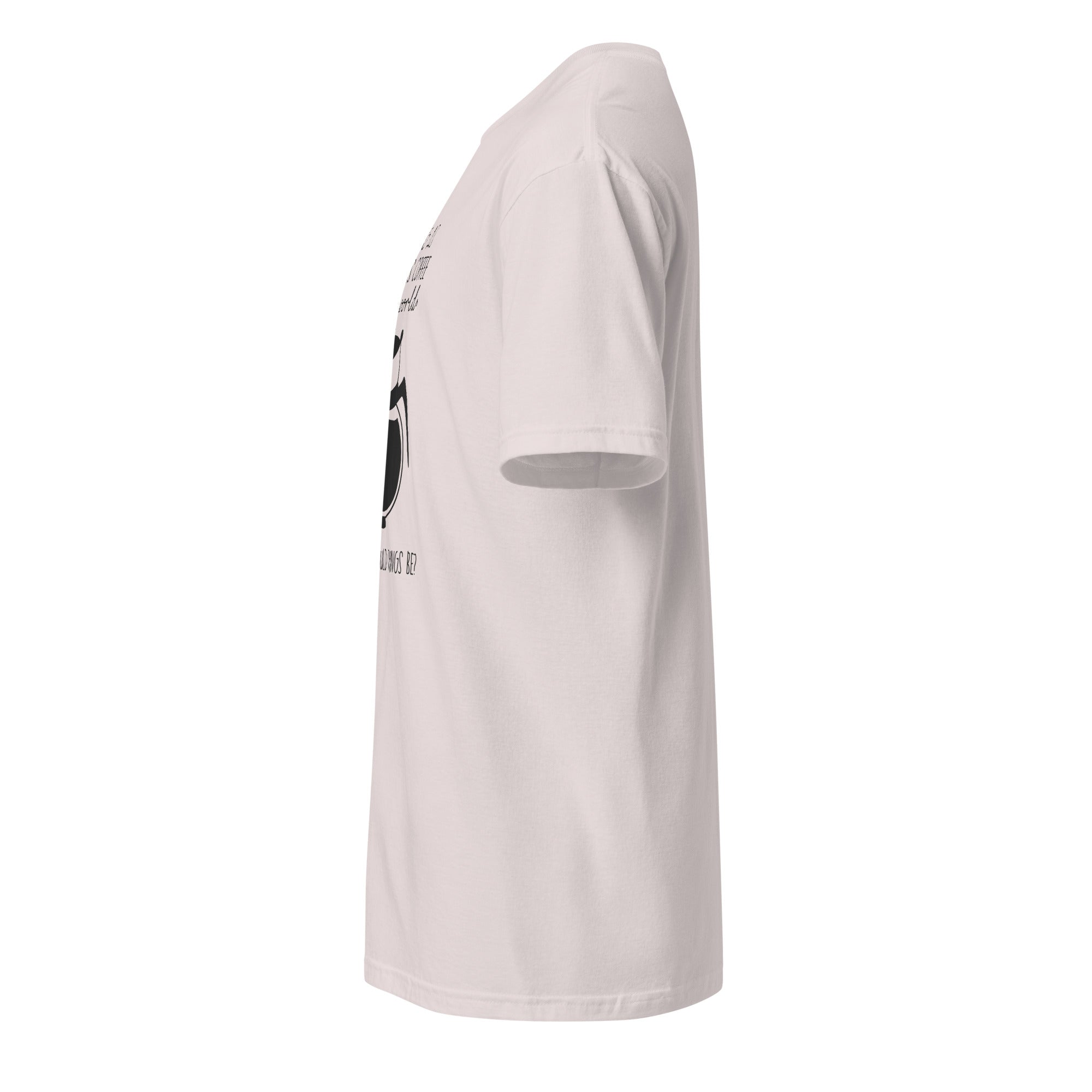 Plain Ice Grey t-shirt left side on a white background