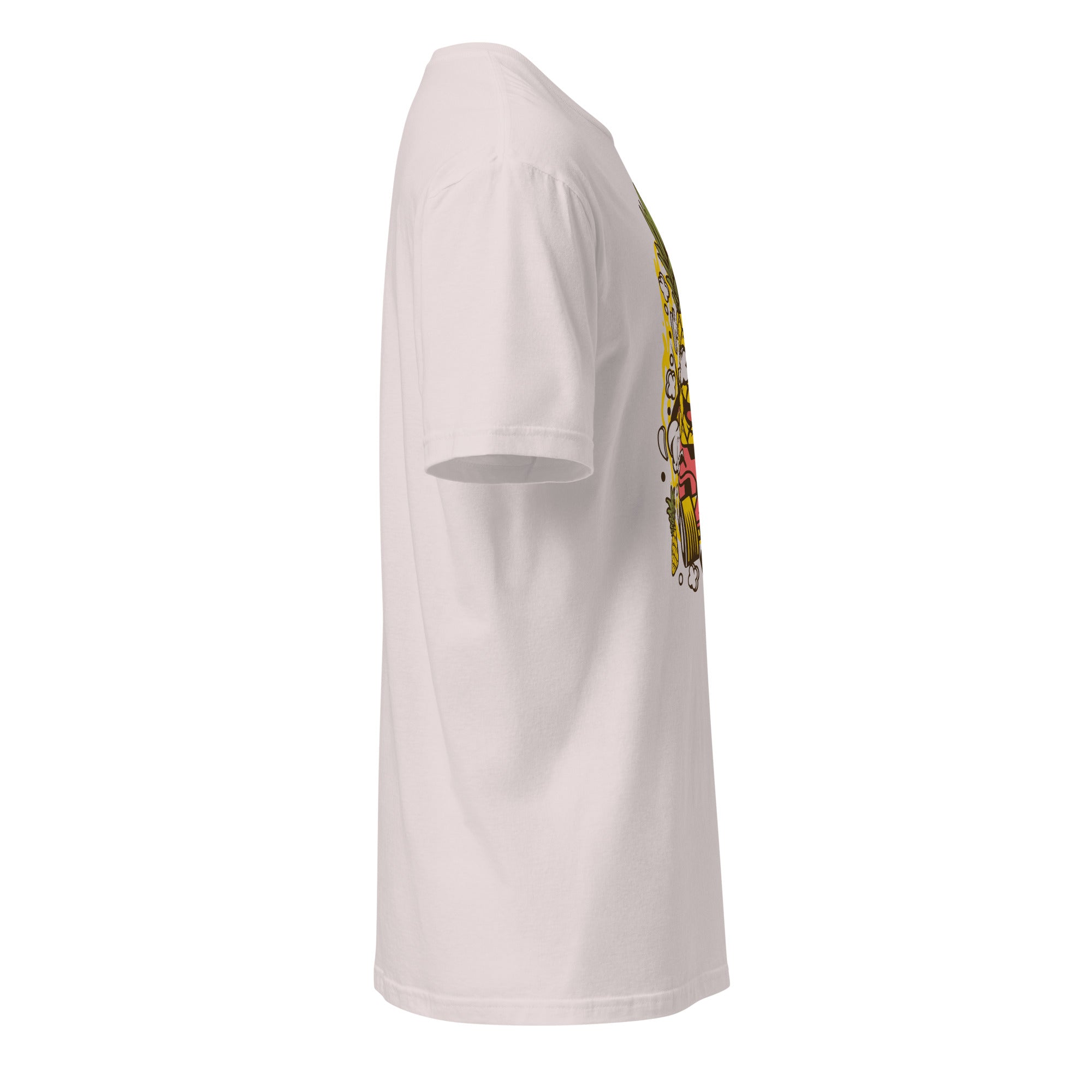 Plain Ice Grey t-shirt right side on a white background