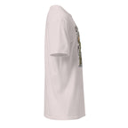 Right view of a Plain ice grey t-shirt on a white background
