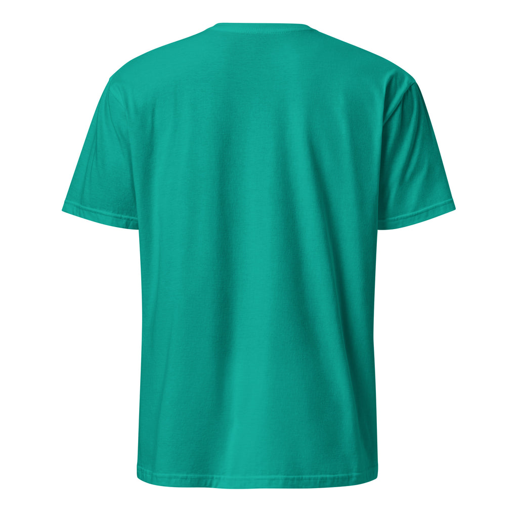 Teal t-shirt on a white background