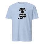 Light Blue t-shirt with 'I Like Dogs More Than People" text inside a dog graphic on a white background
